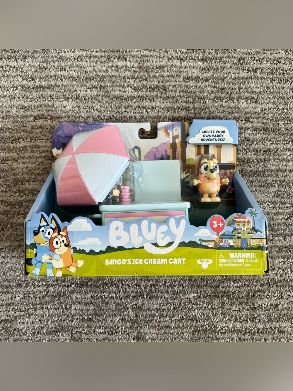 NIB Bluey Bingo’s Ice Cream Cart Play Set
